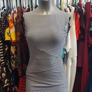 Black and White Striped Dress